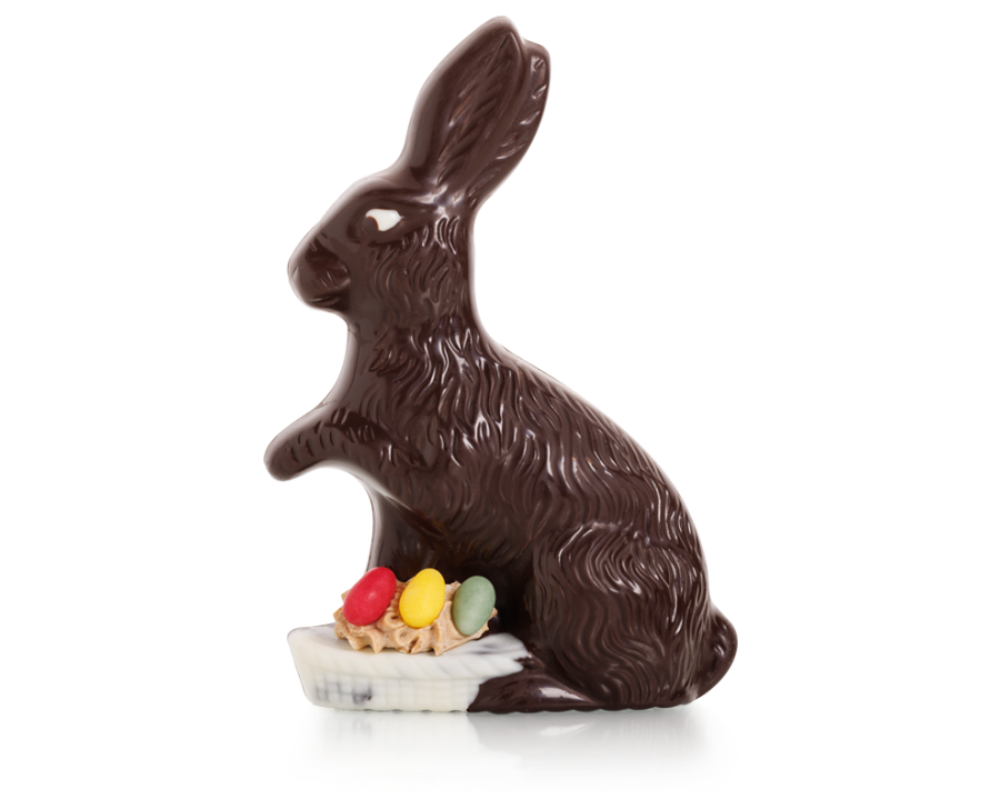 Lièvre de Pâques au chocolat noir