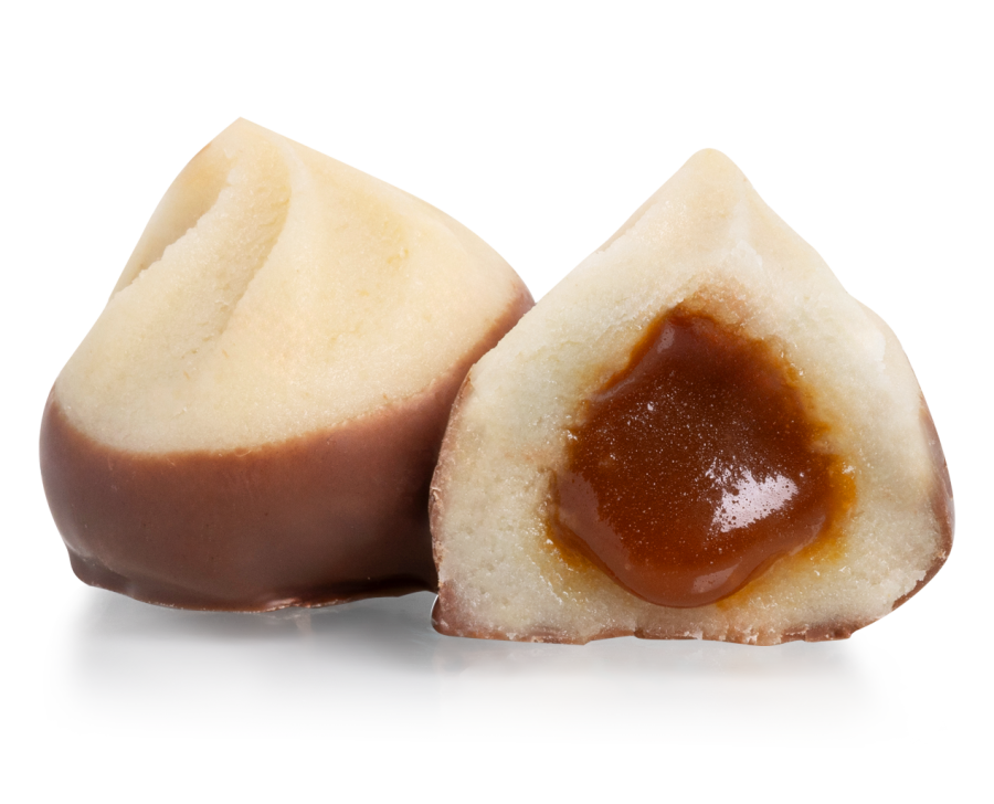 Truffe amande caramel - enrobée chocolat lait Truffe amande caramel - enrobée chocolat lait
