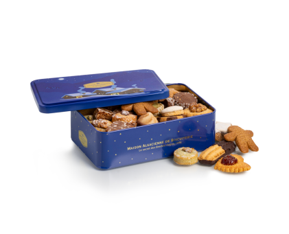 Assortiment de Bredele (biscuits et pains d'épices) - Boîte de Noël