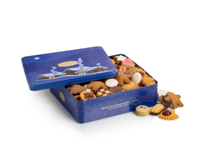Assortiment de Bredele (biscuits et pains d'épices) - Boîte de Noël