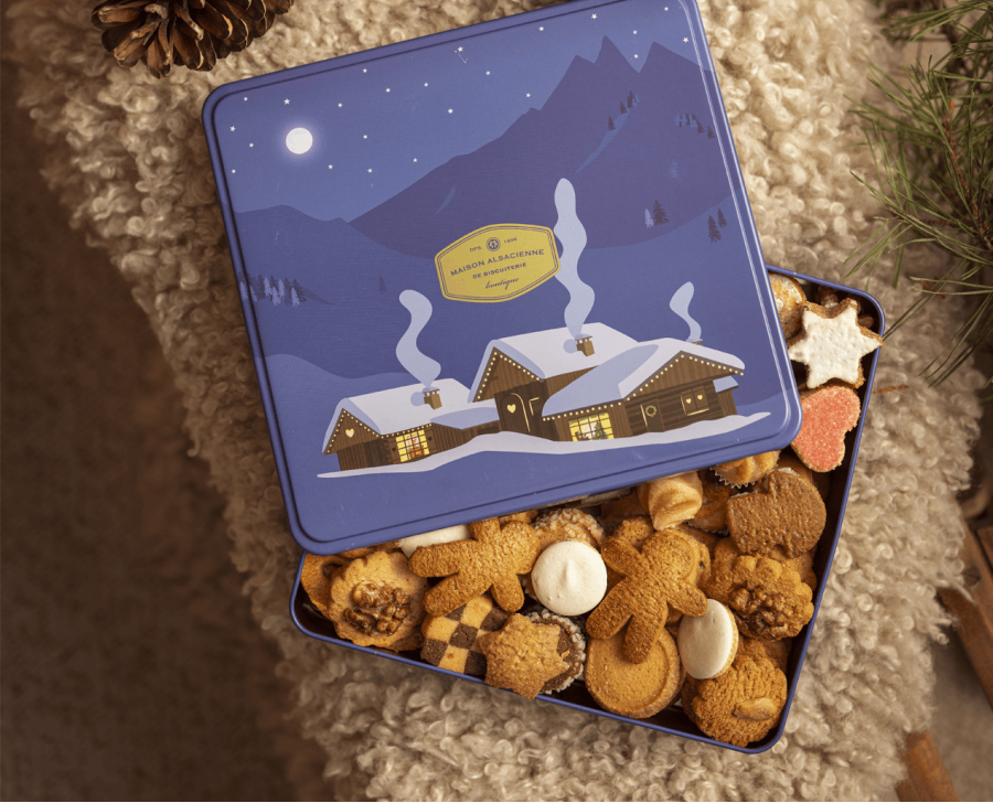 Bredele Assortment (biscuits, gingerbread) - Deluxe Christmas Tin | Maison Alsacienne de Biscuiterie Bredele Assortment (biscuits, gingerbread) - Deluxe Christmas Tin | Maison Alsacienne de Biscuiterie
