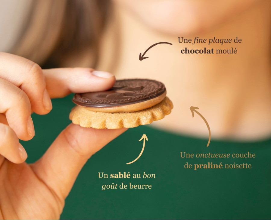Osterlieb - Biscuit sablé, praliné et plaque de chocolat
